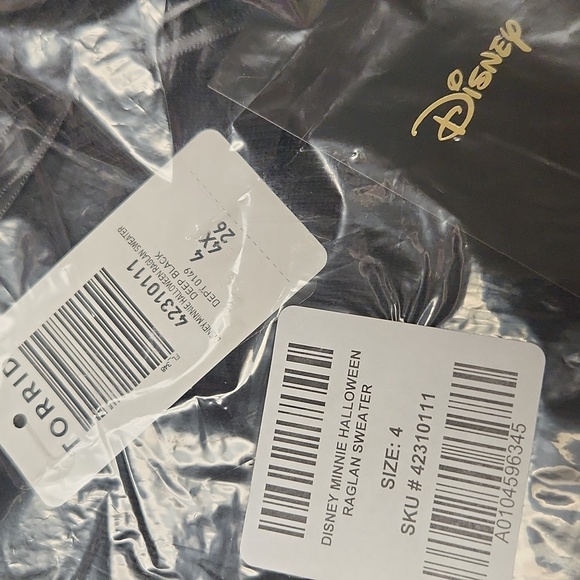 ❤️NWT VINTAGE TORRID DISNEY SWEATER - MICKEY MINNIE MOUSE - HALLOWEEN RAGLAN - Picture 7 of 11